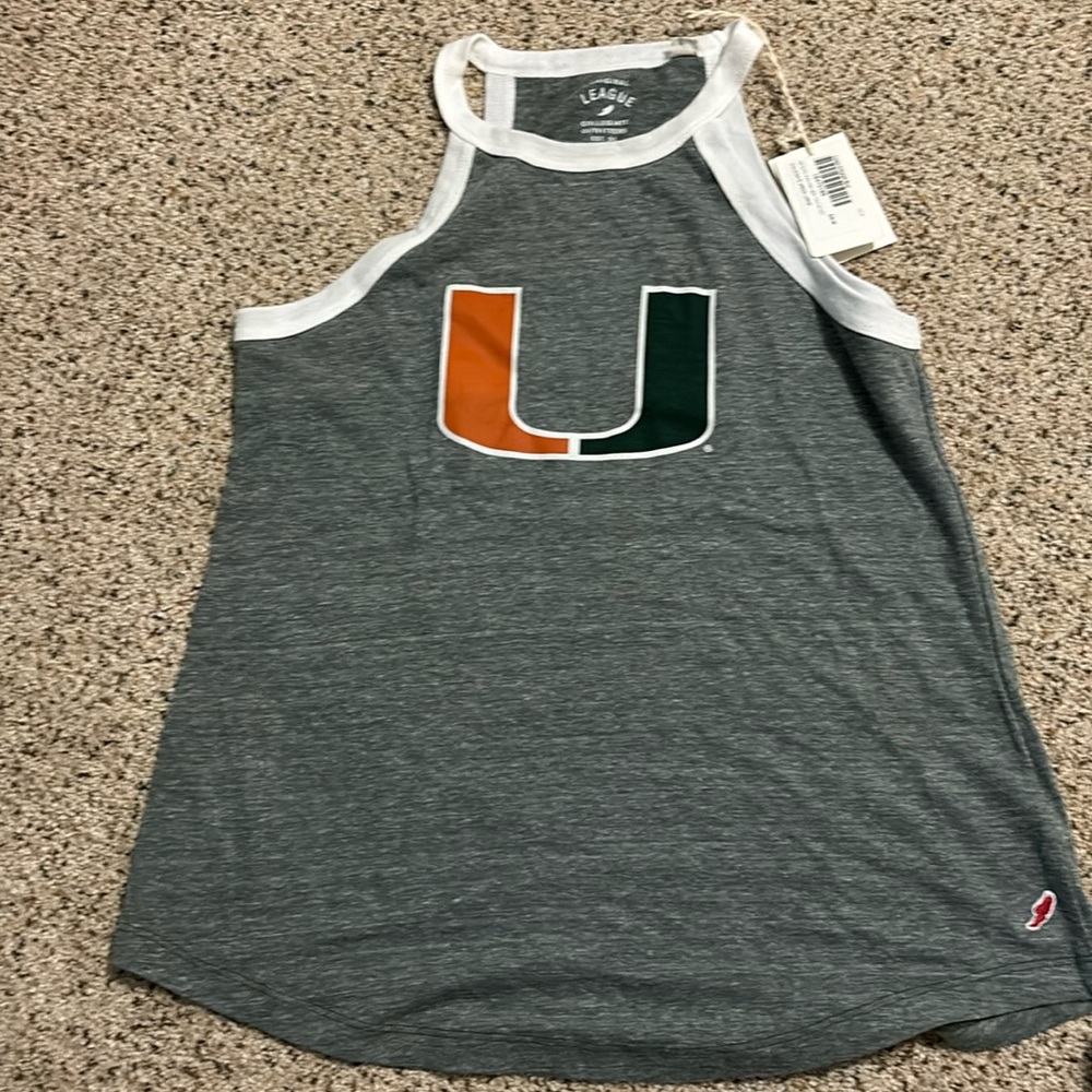Gray UMiami halter tank